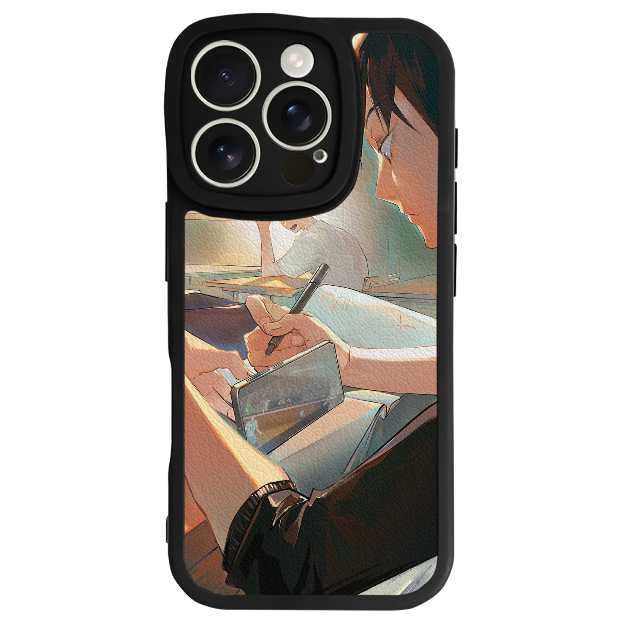 （画像用） ハイキュー!! Haikyu!! 【iPhone 16シリーズ対応】シリコンスマホケース（レザー調） 材質：シリコン